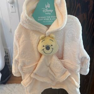 Disney Baby Cream Winnie the Pooh Hooded Robe
